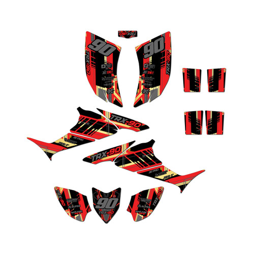 honda trx90 graphics kit 2006-2026 swift series gold