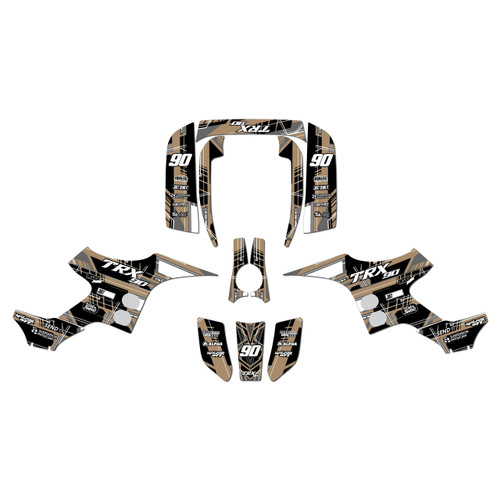 honda trx90 graphics kit 1993-2005 swift series tan