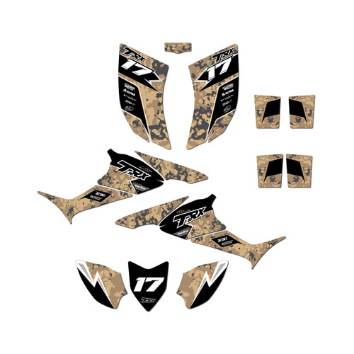 honda trx90 graphics kit 2006-2026 warfare series tan