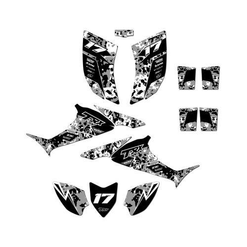 honda trx90 graphics kit 2006-2026 warfare series white