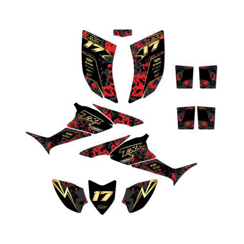 honda trx90 graphics kit 2006-2026 warfare series gold
