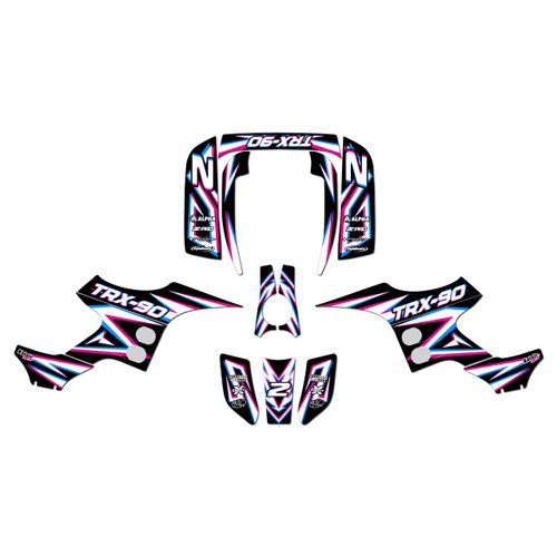honda trx90 graphics kit 1993-2005 vision series magenta
