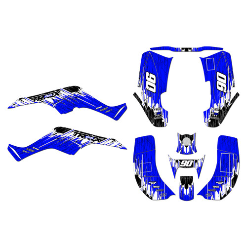 honda trx250ex graphics kit 2001-2004 fracture series blue