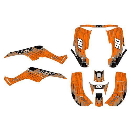 honda trx250ex graphics kit 2001-2004 fracture series orange