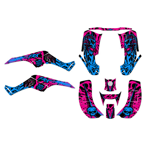 honda trx250ex graphics kit 2001-2004 revolt series magenta
