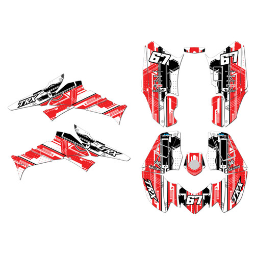 honda trx250ex graphics kit 2006-2026 future series red