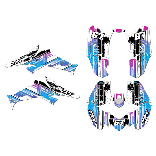 honda trx250ex graphics kit 2006-2026 future series magenta