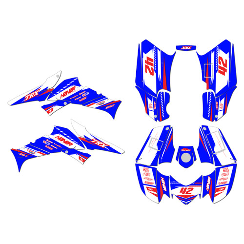 honda trx250ex graphics kit 2006-2026 lethal series blue