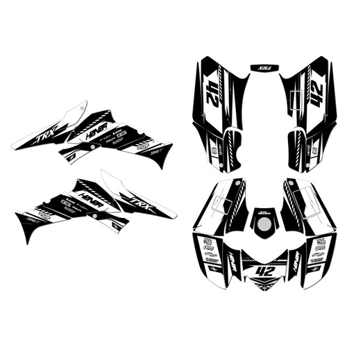 honda trx250ex graphics kit 2006-2026 lethal series white