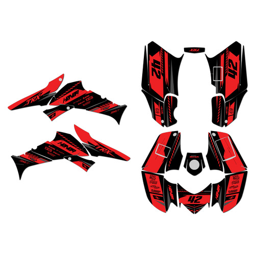 honda trx250ex graphics kit 2006-2026 lethal series red-shift