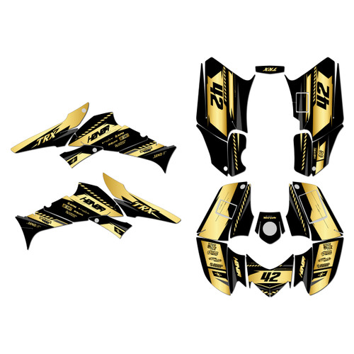 honda trx250ex graphics kit 2006-2026 lethal series gold