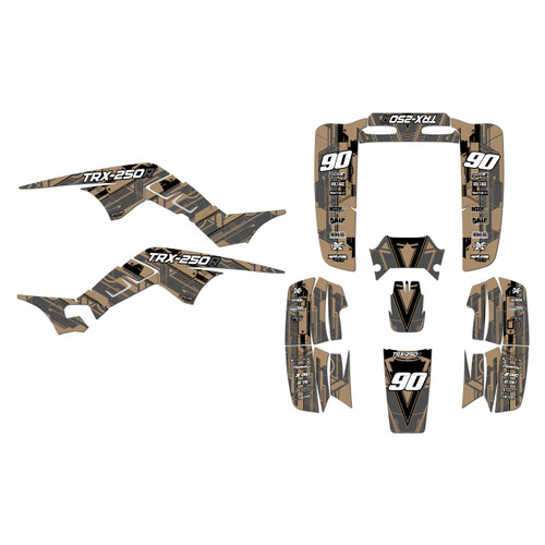 honda trx250r graphics kit all years future series tan