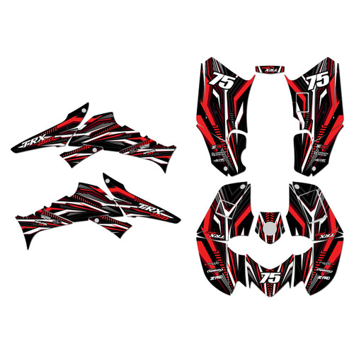 honda trx250ex graphics kit 2006-2026 prime series red