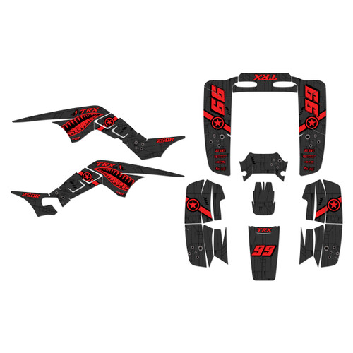 honda trx250r graphics kit all years predator series red-shift