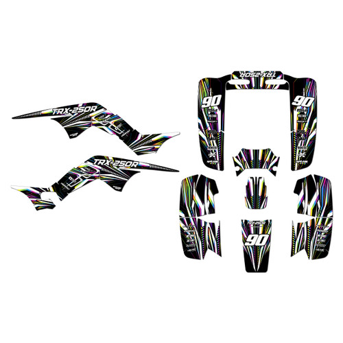 honda trx250r graphics kit all years prime series rainbow