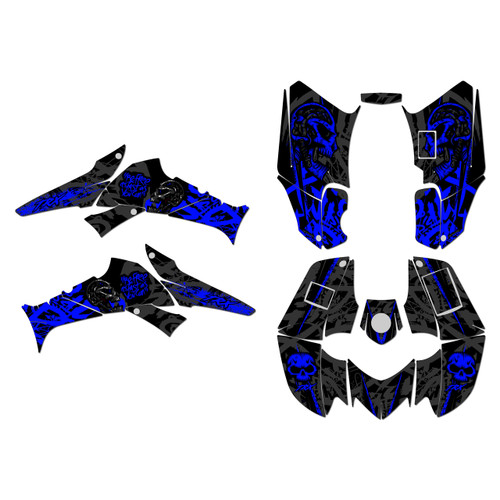 honda trx250ex graphics kit 2006-2026 revolt series blue