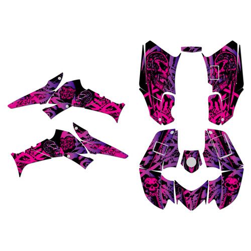 honda trx250ex graphics kit 2006-2026 revolt series magenta