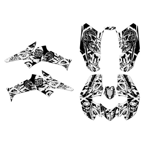 honda trx250ex graphics kit 2006-2026 revolt series white
