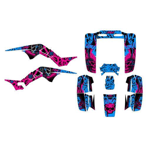honda trx250r graphics kit all years revolt series magenta