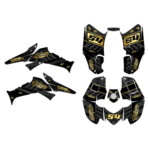 honda trx250ex graphics kit 2006-2026 split series gold