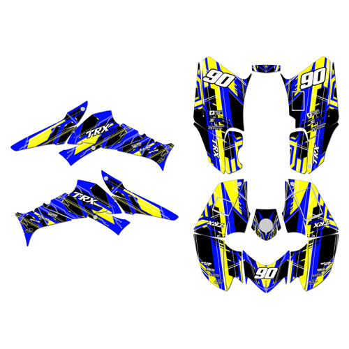 honda trx250ex graphics kit 2006-2026 swift series blue