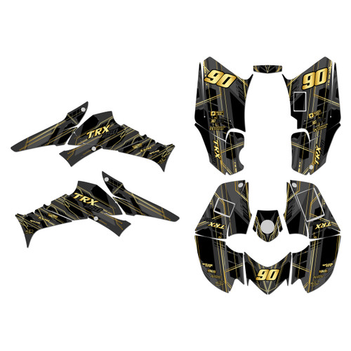 honda trx250ex graphics kit 2006-2026 swift series gold