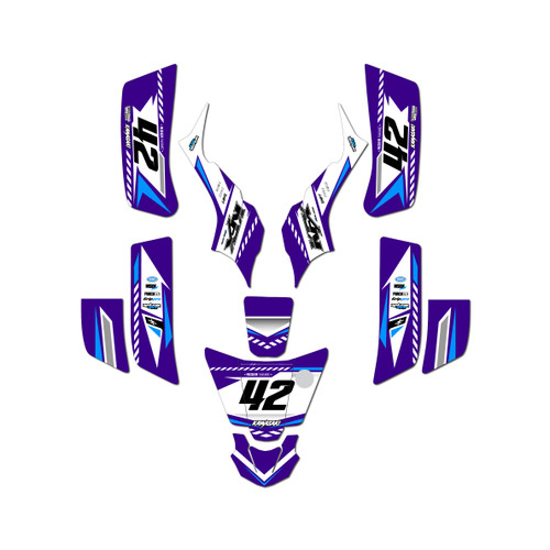 kawasaki kfx50 graphics kit 2003-2006 lethal series purple