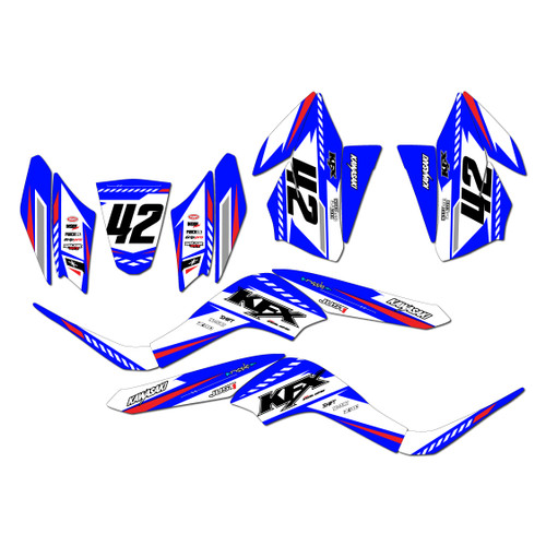 kawasaki kfx50 graphics kit 2007-2026 lethal series blue