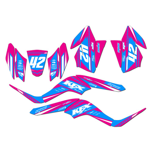 kawasaki kfx50 graphics kit 2007-2026 lethal series magenta