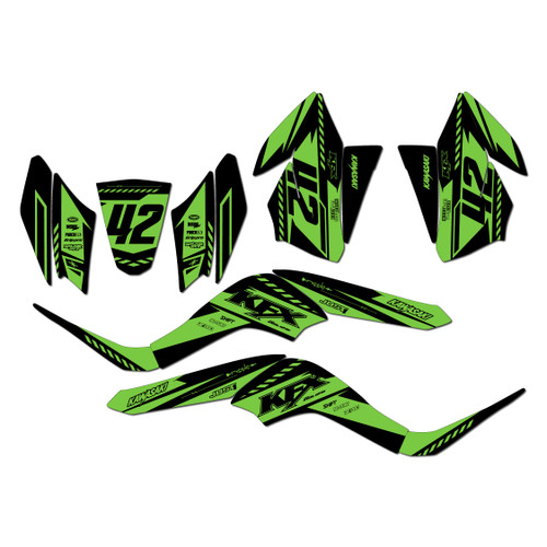 kawasaki kfx50 graphics kit 2007-2022 lethal series green-shift