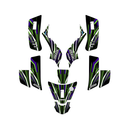 kawasaki kfx50 graphics kit 2003-2006 prime series purple