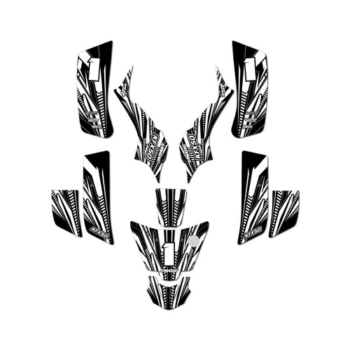 kawasaki kfx50 graphics kit 2003-2006 prime series white