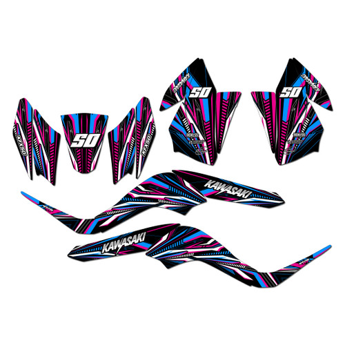 kawasaki kfx50 graphics kit 2007-2026 prime series magenta