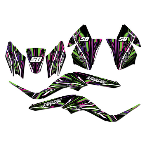 kawasaki kfx50 graphics kit 2007-2022 prime series purple