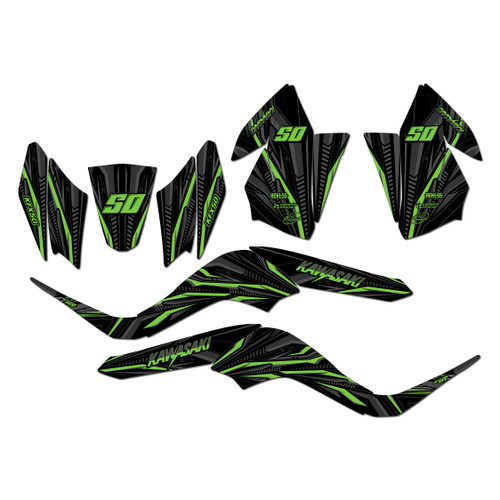 kawasaki kfx50 graphics kit 2007-2026 prime series green-shift