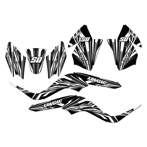 kawasaki kfx50 graphics kit 2007-2026 prime series white
