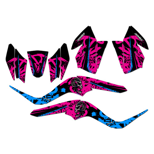 kawasaki kfx50 graphics kit 2007-2022 revolt series magenta