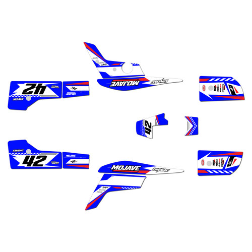 kawasaki mojave250 graphics kit all years lethal series blue