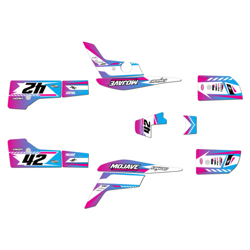 kawasaki mojave250 graphics kit all years lethal series magenta