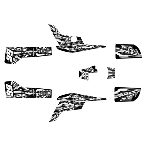 kawasaki mojave250 graphics kit all years prime series white
