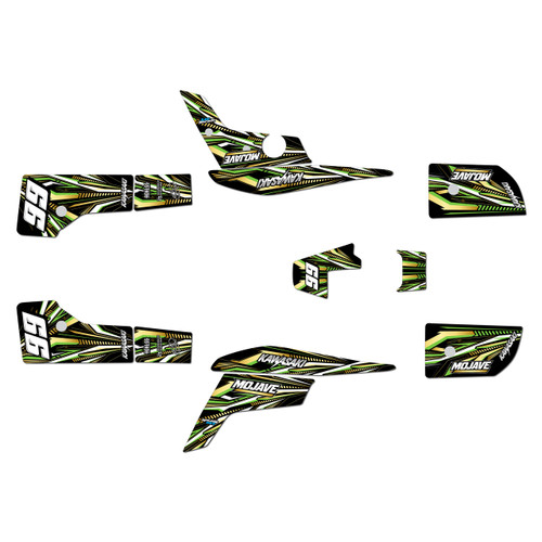 kawasaki mojave250 graphics kit all years prime series gold