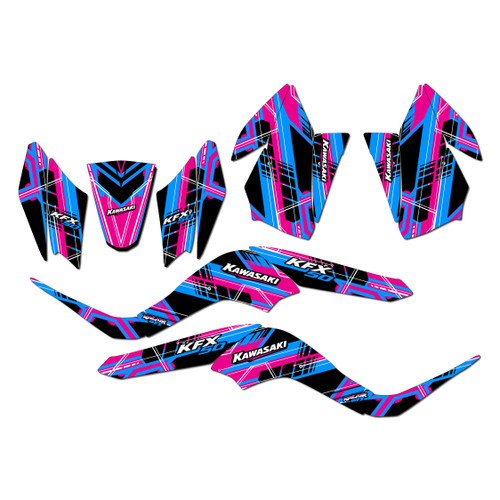 kawasaki kfx50 graphics kit 2007-2026 swift series magenta
