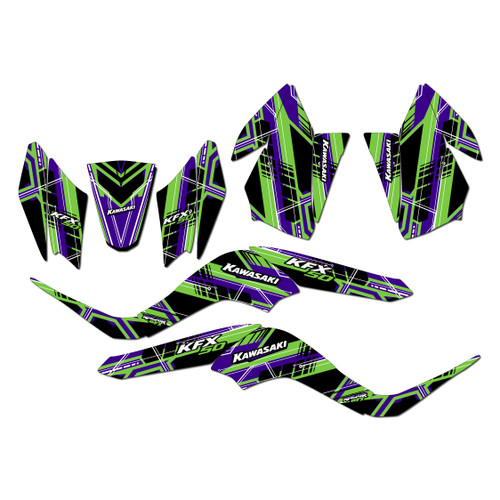 kawasaki kfx50 graphics kit 2007-2022 swift series purple