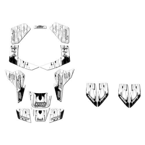 kawasaki kfx80 graphics kit all years fracture series white