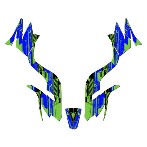 kawasaki kfx90 graphics kit all years future series blue
