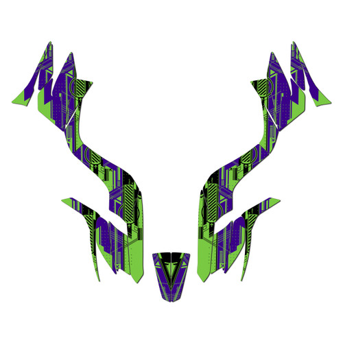 kawasaki kfx90 graphics kit all years future series purple