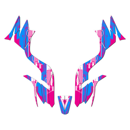 kawasaki kfx90 graphics kit all years future series magenta