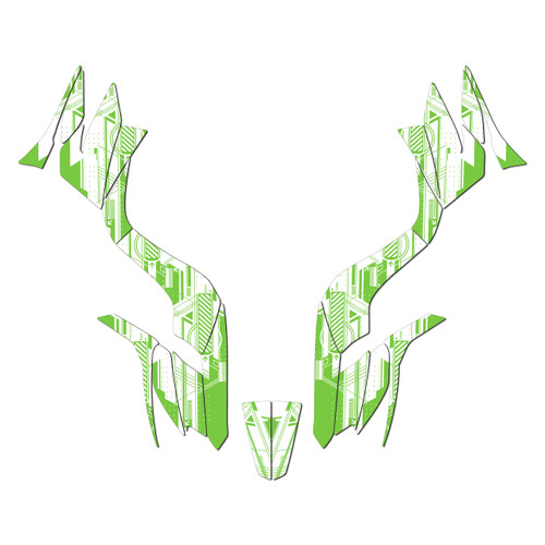 kawasaki kfx90 graphics kit all years future series green