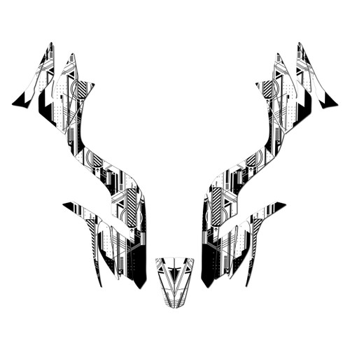 kawasaki kfx90 graphics kit all years future series white