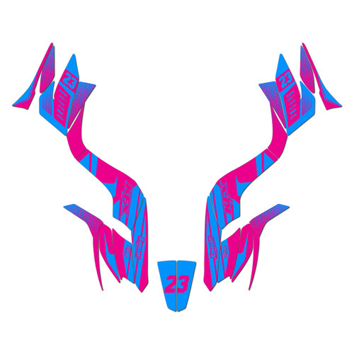 kawasaki kfx90 graphics kit all years oem series magenta